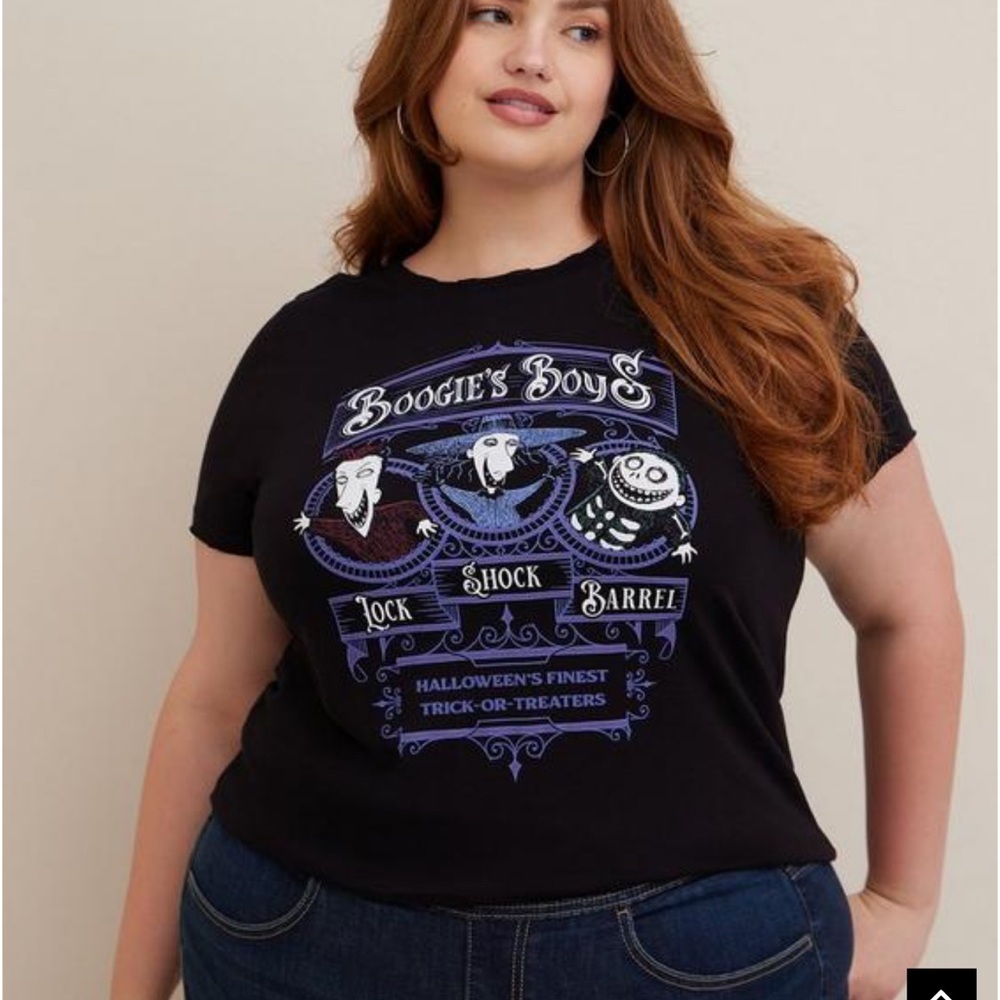 Torrid Disney The Nightmare Before Christmas Raw Edge Tee Boogie Boys